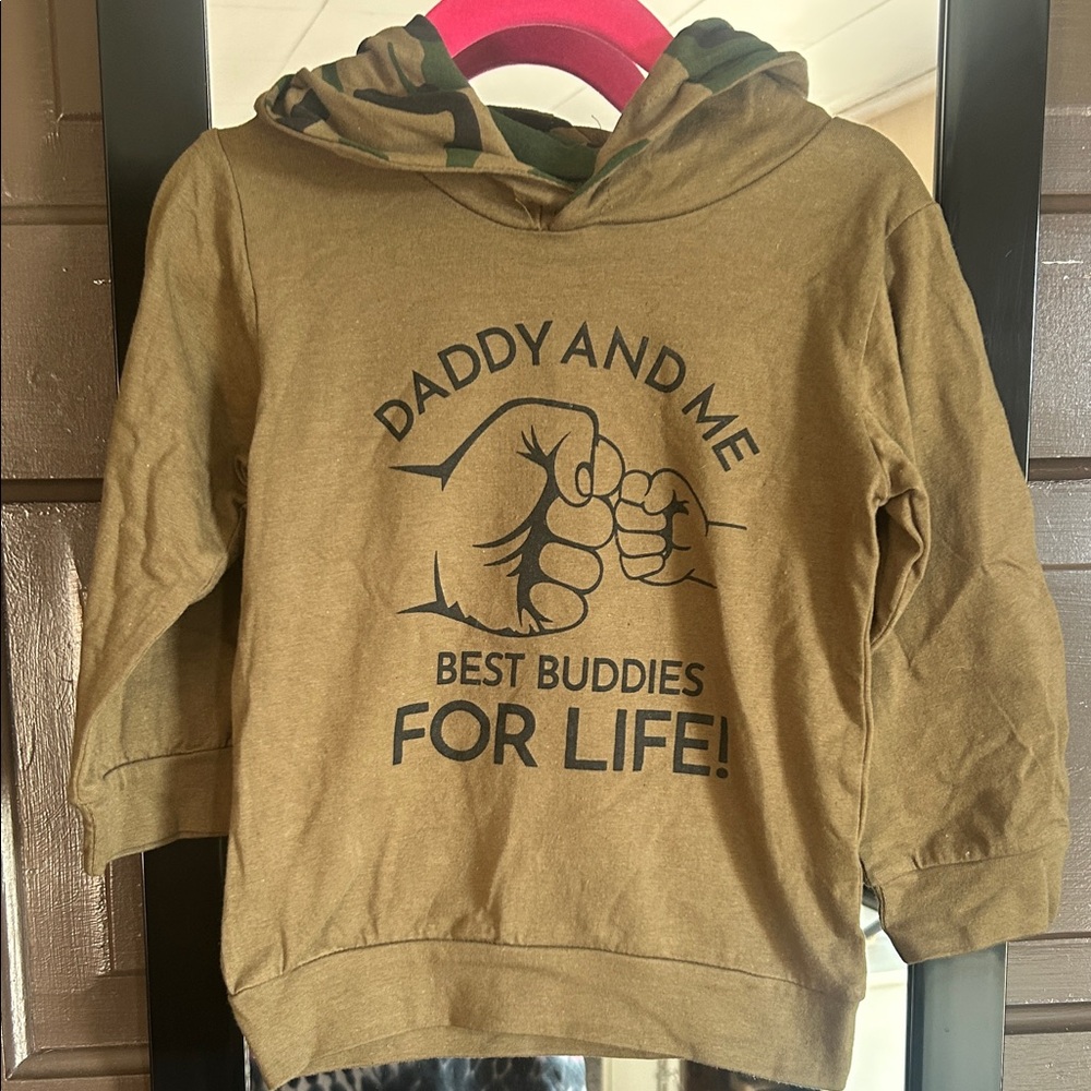 Kids Tan Hoodie - Best Buddies Design